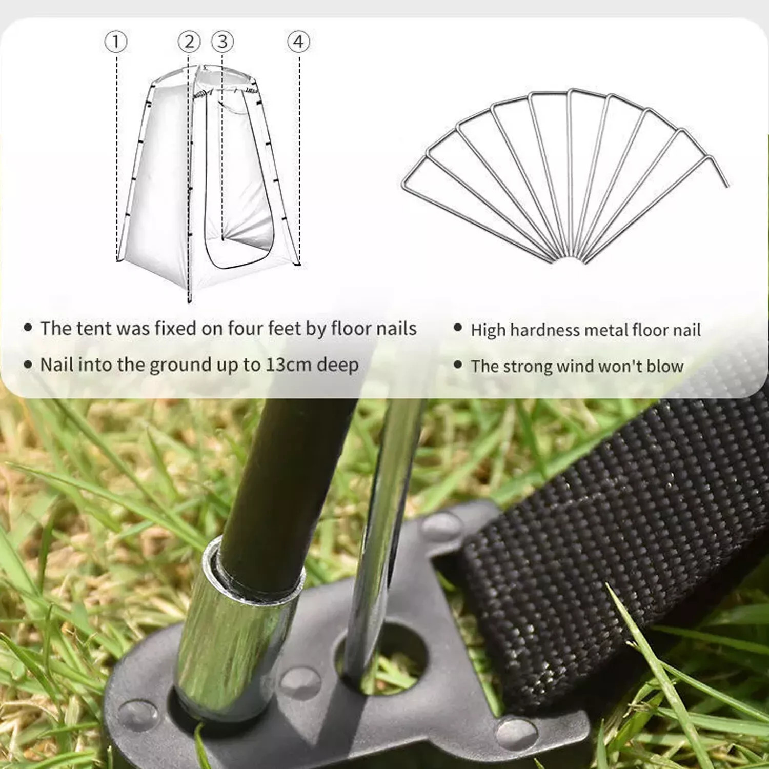 Portable Toilet Kit,Camping Toilet with Pop-Up Privacy Tent Shower Changing Room
