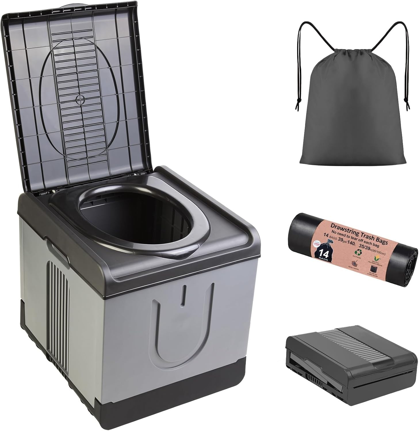 Portable Toilet Camping Toilets for Car Indoor Outdoor Commode Foldable Travel P