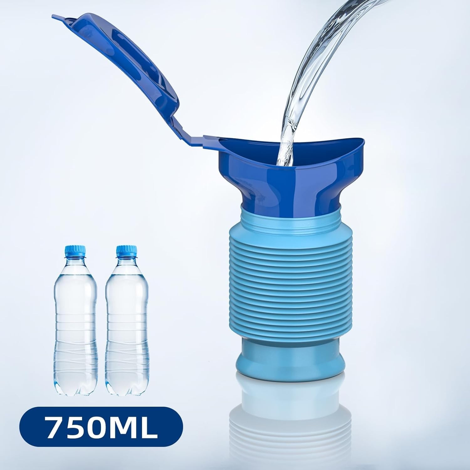 2 Count – Pee Bottles for Men, Collapsible Emergency Urinal with Disposable Repl
