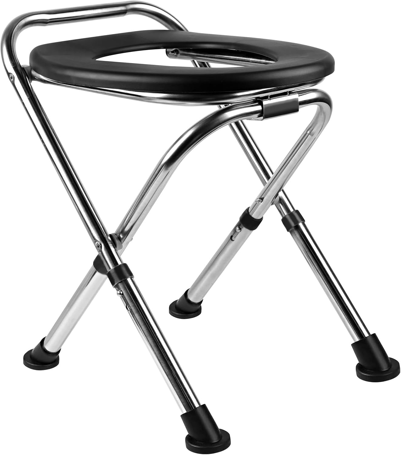 Portable Toilet for Camping, Height Adjustable Travel Portable Potty for Adults,