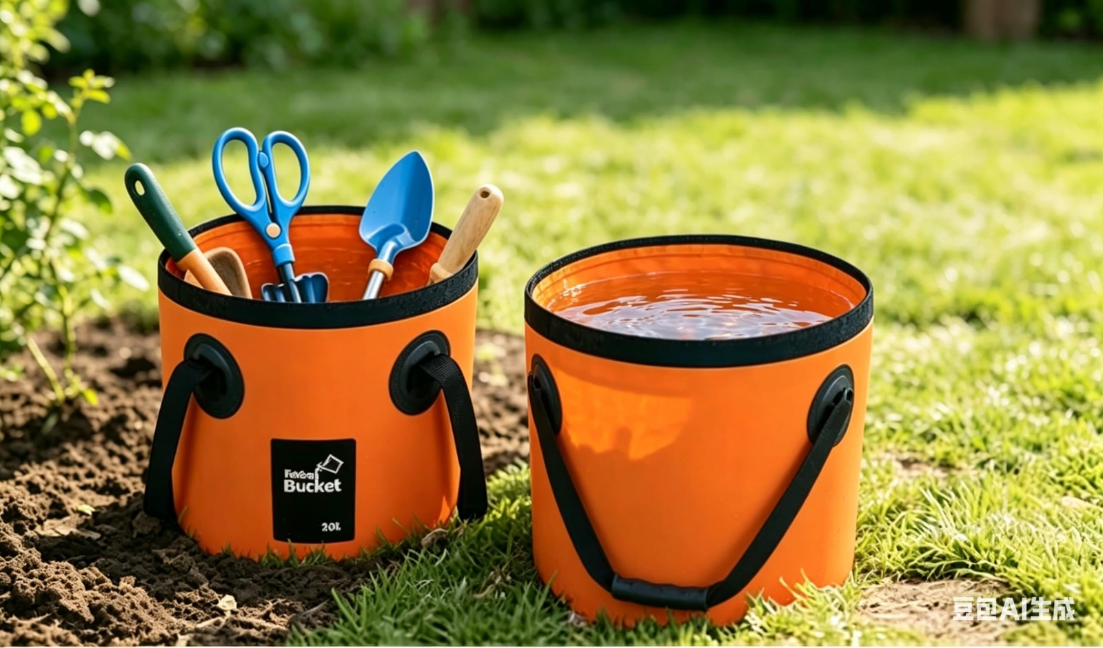 Collapsible Buckets, Camping Water Storage Container 5 Gallon(20L) Portable F…