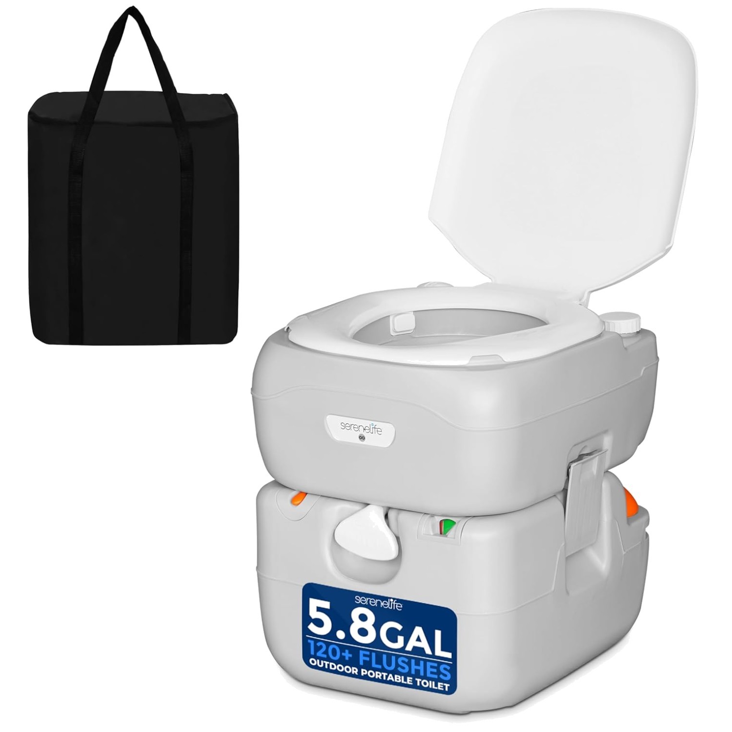5.8 Gal Portable Camping Toilet – 120+ Flushes