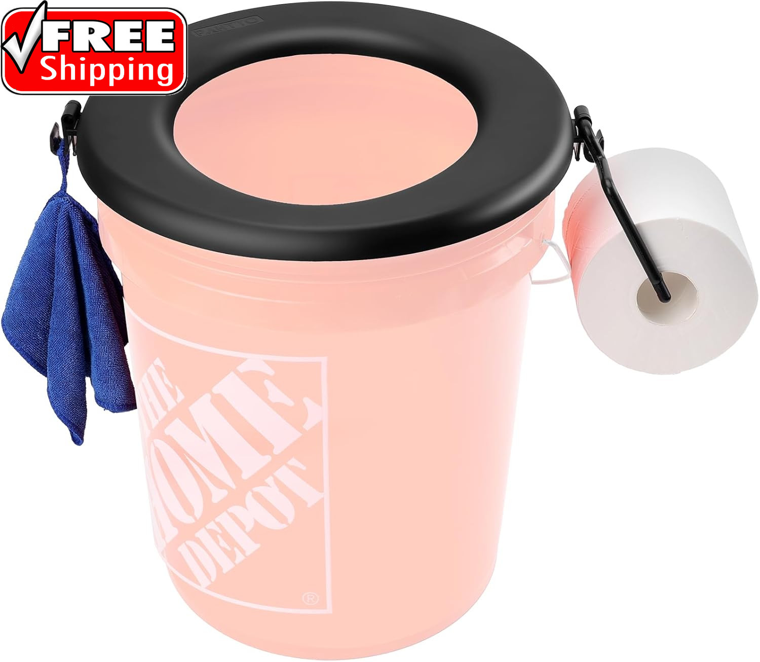 Bucket Toilet Seat, Portable Toilet Seat for 5 Gal Buckets, Camping Toilet Seat,