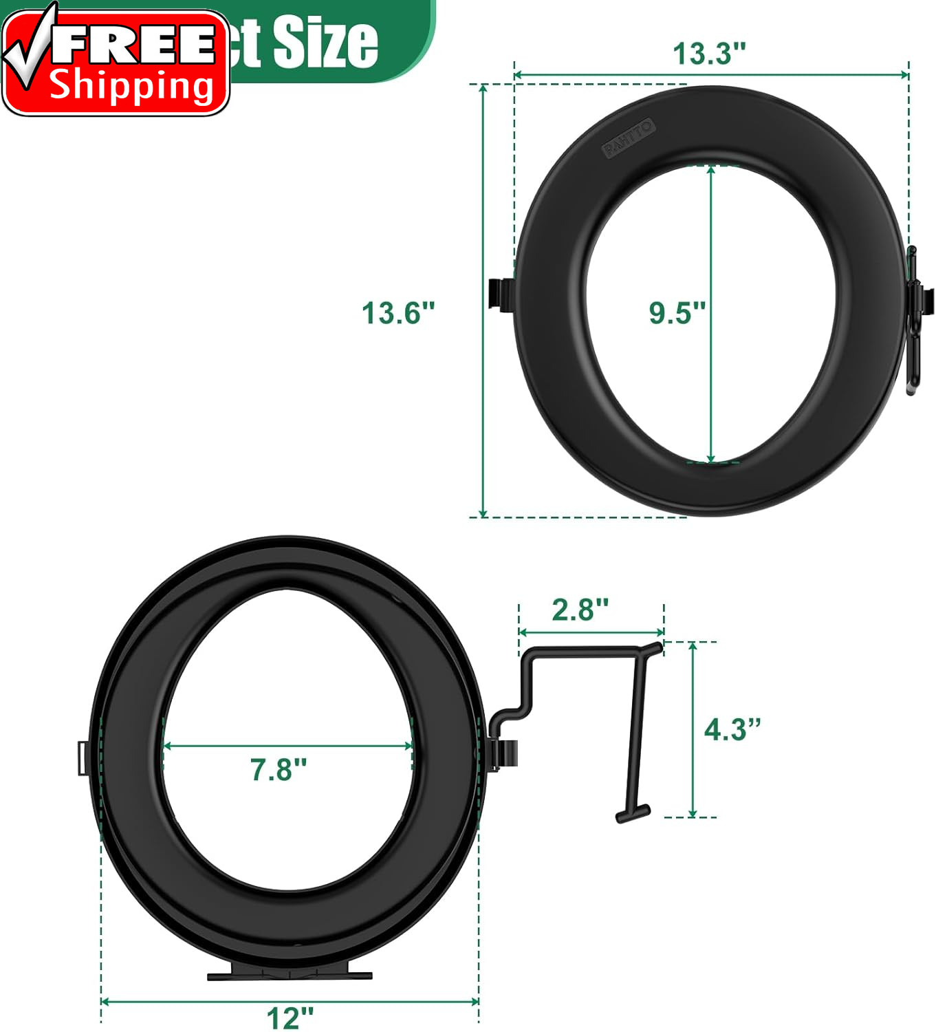 Bucket Toilet Seat, Portable Toilet Seat for 5 Gal Buckets, Camping Toilet Seat,