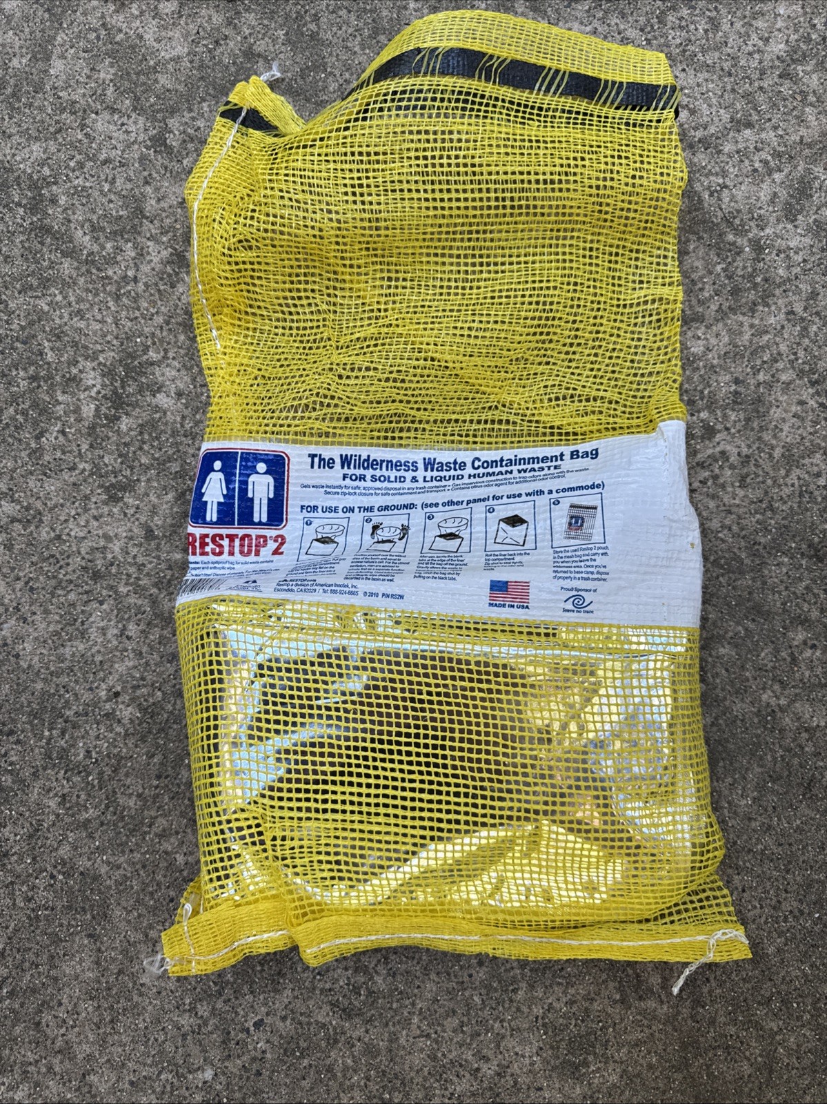 Restop 2 Solid Waste Bags- For Camping, Hiking, Hunting, Emergency