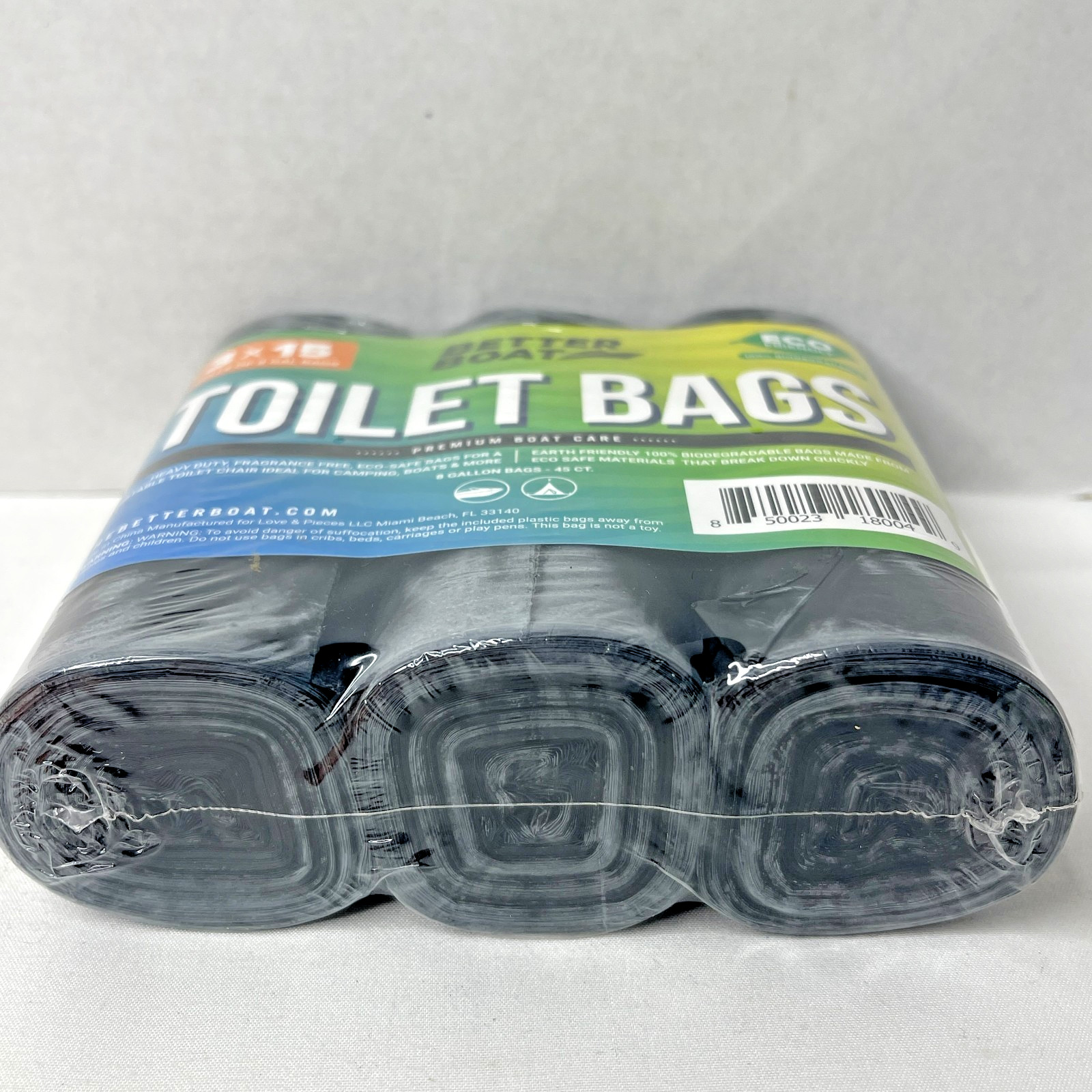Portable Toilet Bags 8 Gallon 45 Ct Heavy Duty Leak Proof Camping Emergency Boat