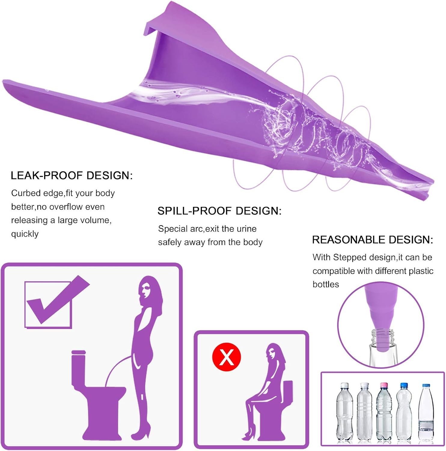 Emergency Hygiene Solution: Women’s Portable Urinal with Long Spout Design