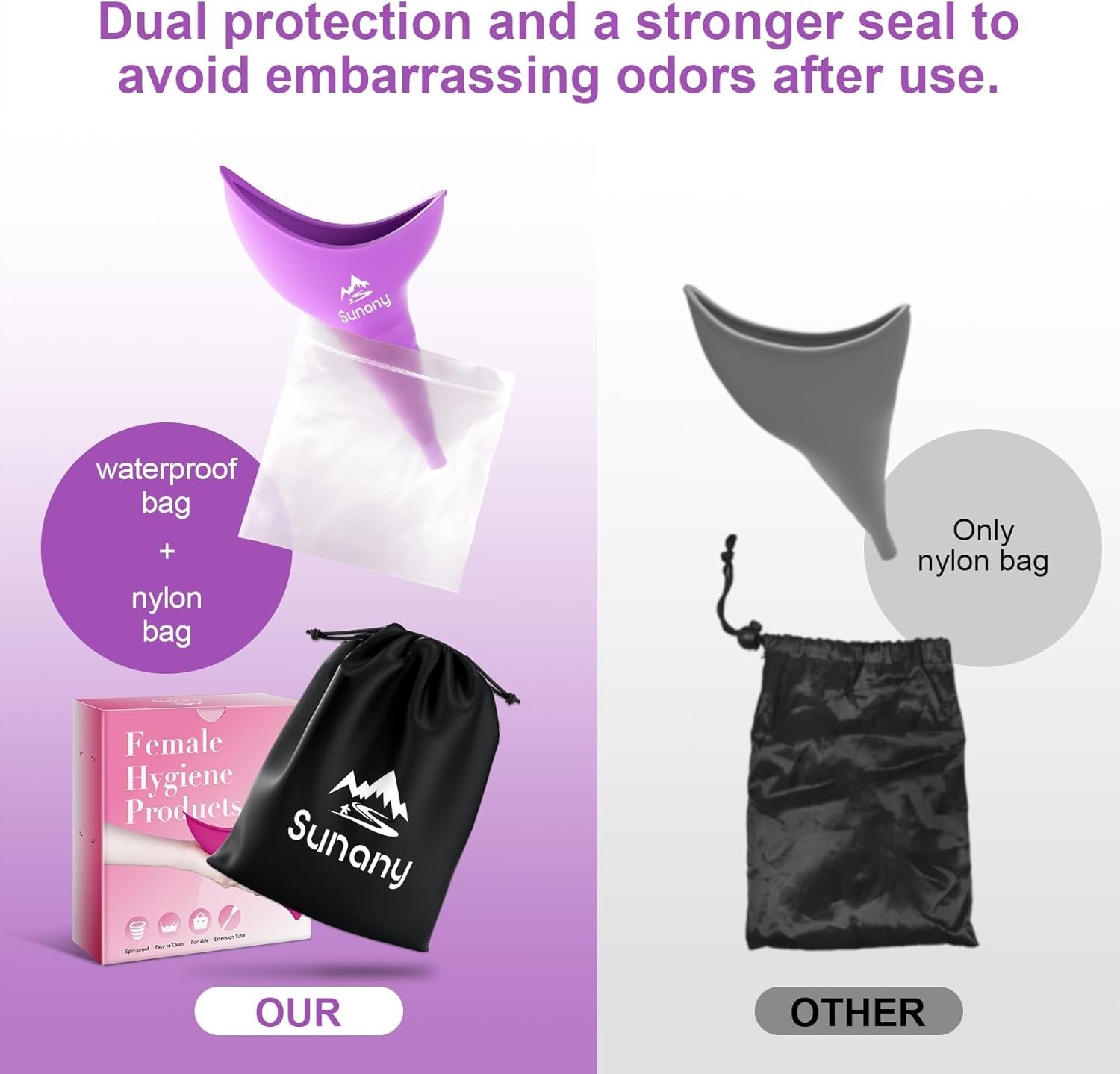 Emergency Hygiene Solution: Women’s Portable Urinal with Long Spout Design