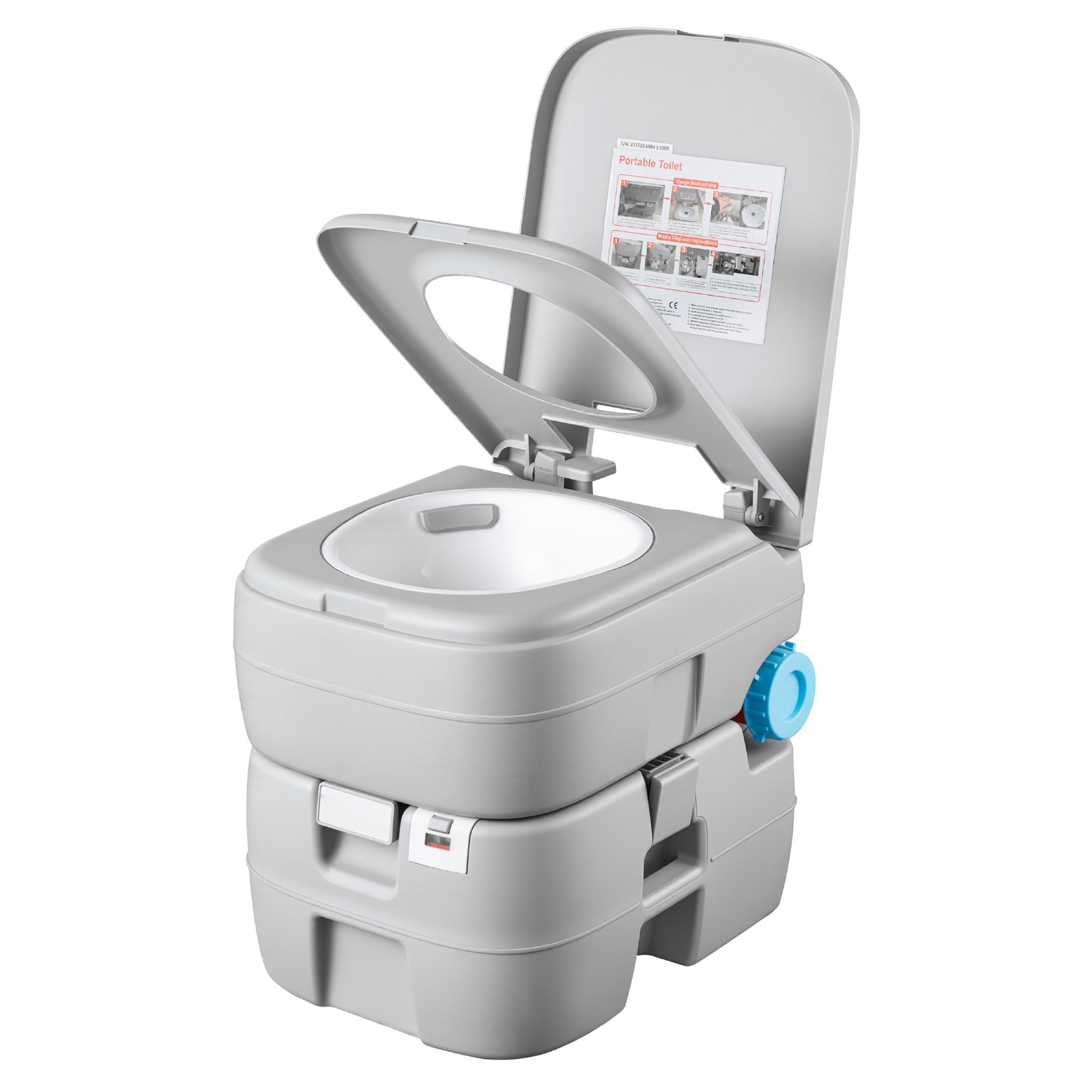 Uimoso Portable Outdoor Toilet with 7.9 Gallon Flush for Camping and Hiking