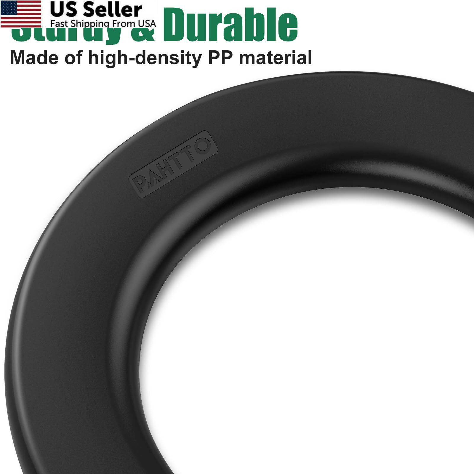 Bucket Toilet Seat, Portable Seat for 5 Gal Buckets, Universal, Black