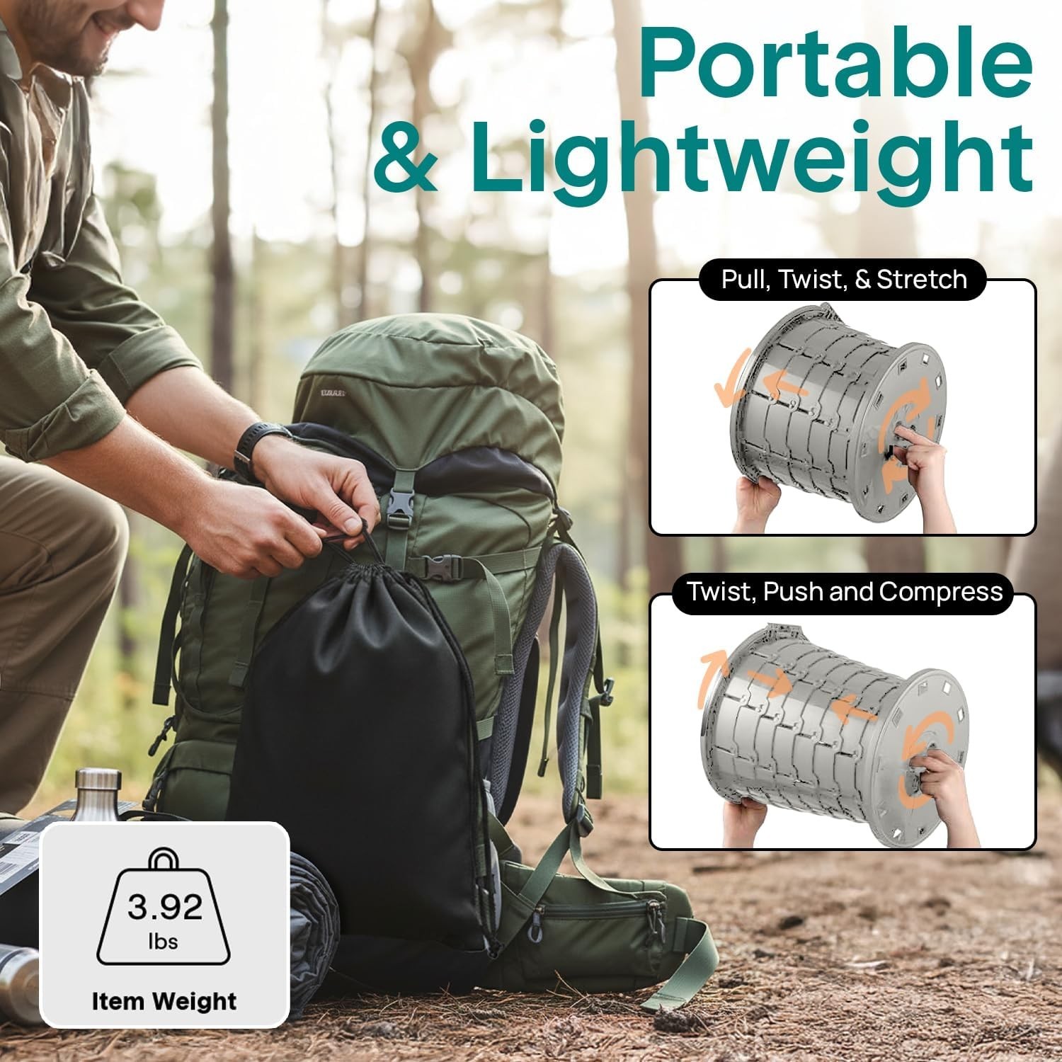 Heavy-Duty Portable Toilet Seat, 331 lbs Capacity