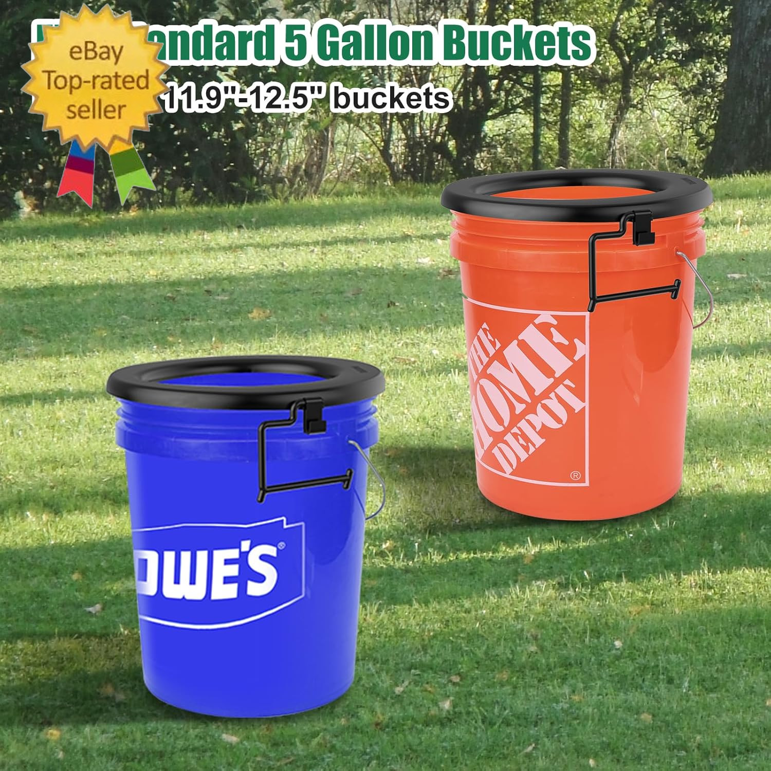 Bucket Toilet Seat, Portable Toilet Seat for 5 Gal Buckets, Camping Toilet Seat,