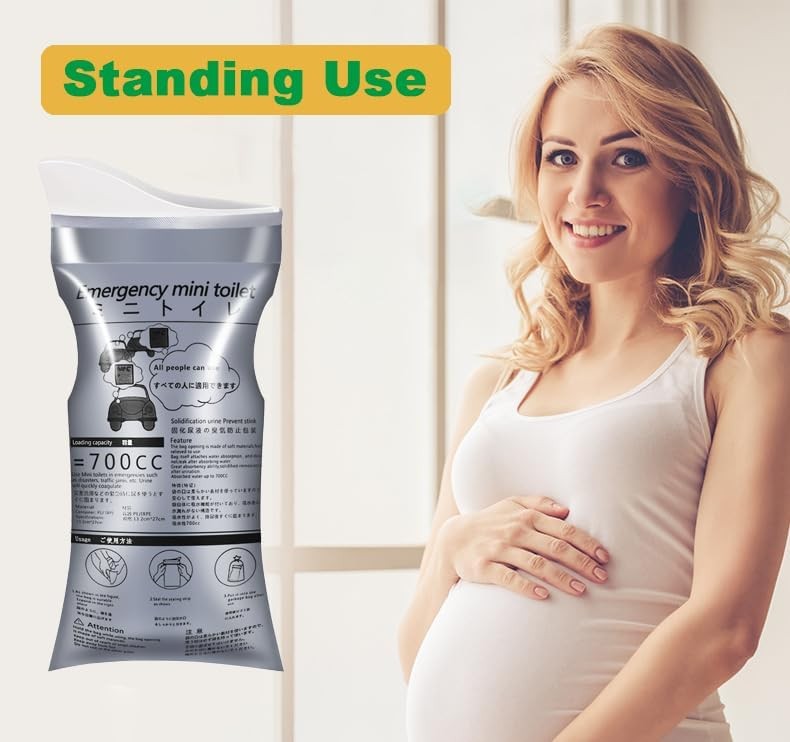 Pack of 10 Disposable Urinal Bags Camping Pee Bags Unisex Urine Bag Vomit Bag