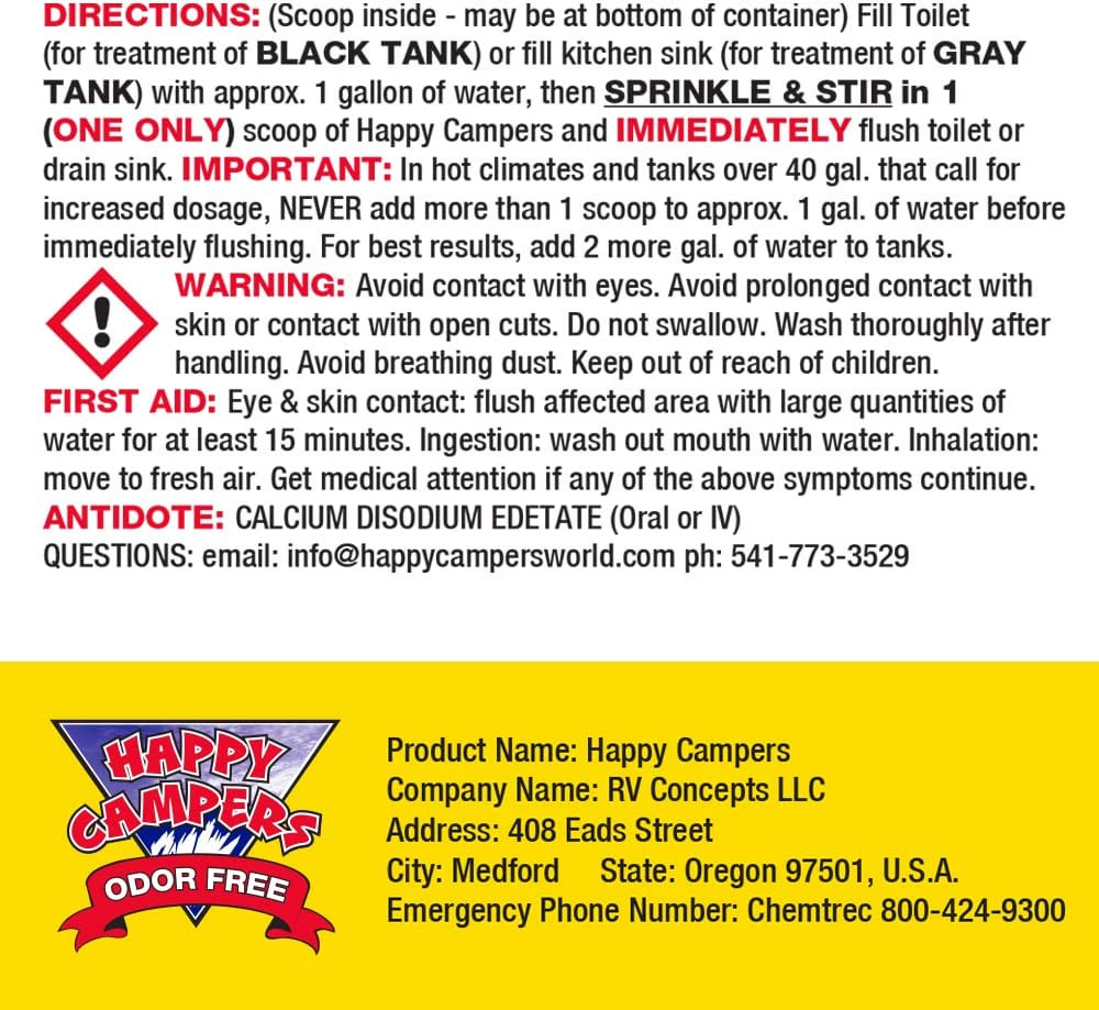 RV Toilet Treatment & Holding Tank Treatment – Controls Odors, Helps Prevent Clo