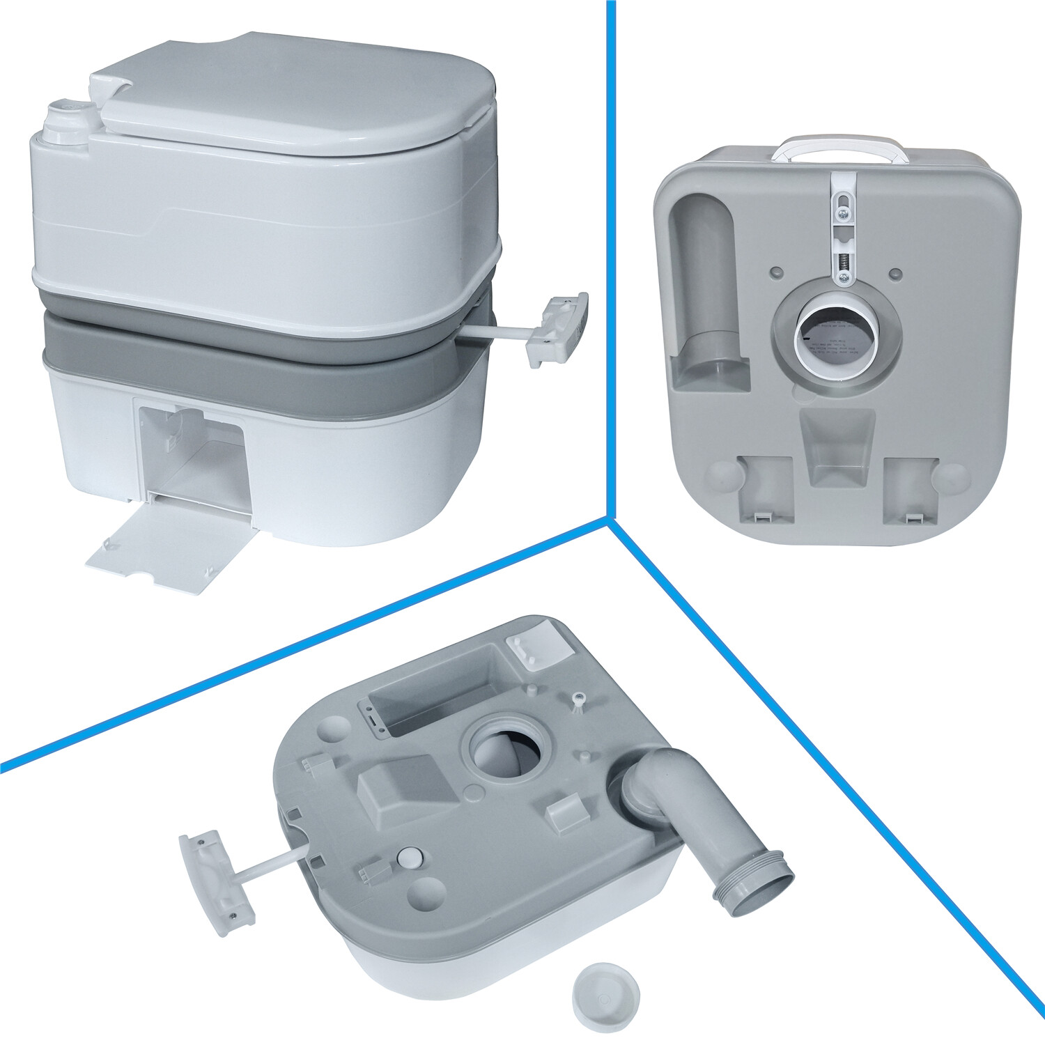 Portable Toilet 24L 6 Gallon Flush Travel Camping Outdoor/Indoor Commode Potty