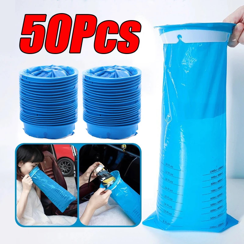 5-50Pcs 1000ML Portable Disposable Travel Car Airplane Motion Sickness Nausea Vo