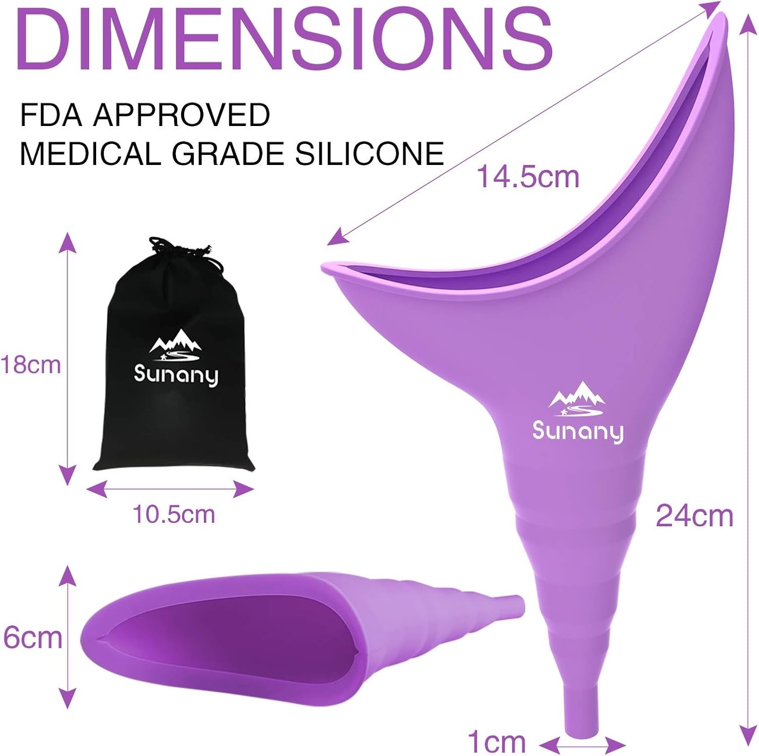 Emergency Hygiene Solution: Women’s Portable Urinal with Long Spout Design