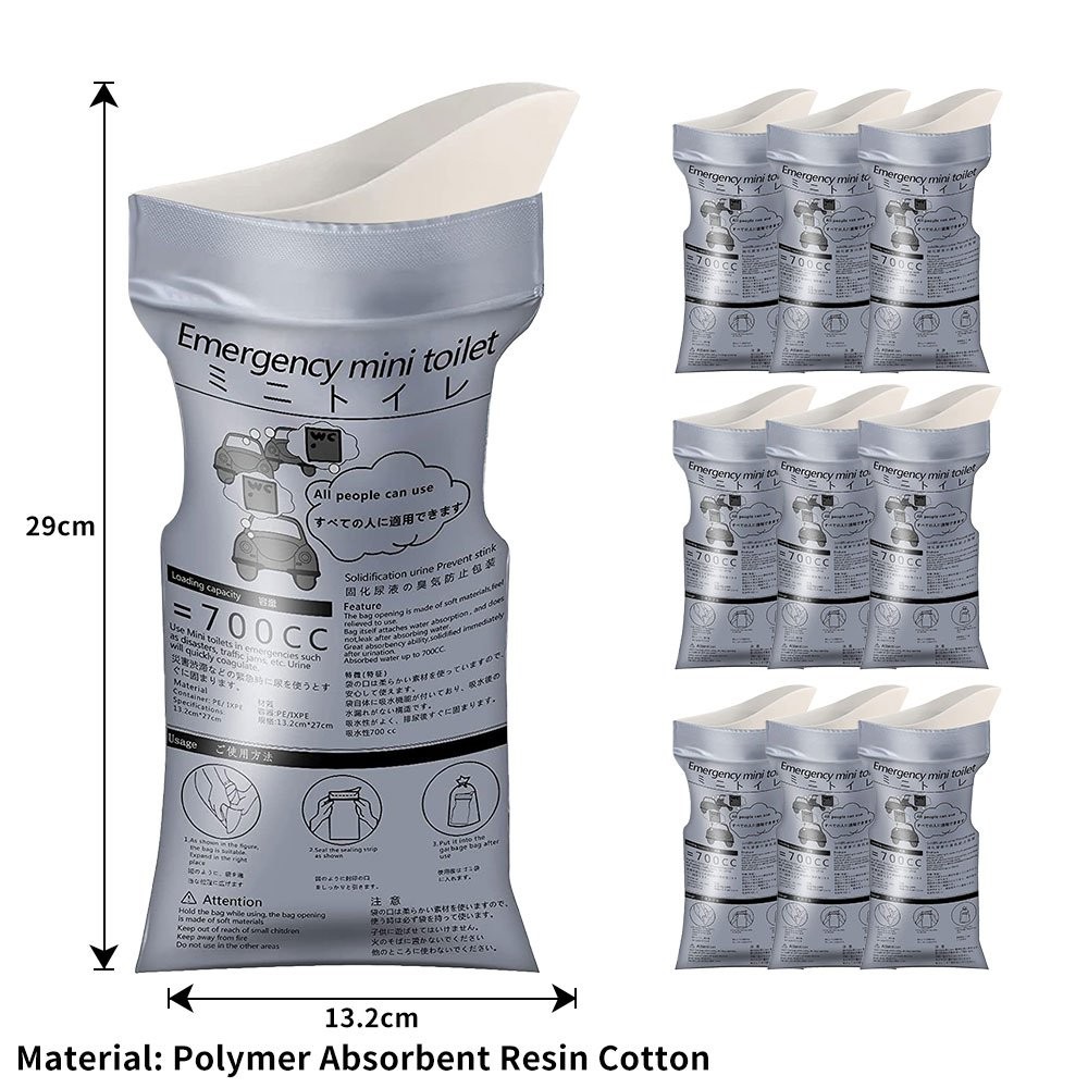 10/20PCS Disposable Urinal Bags Camping Pee Bags Unisex Urine Bag Vomit Bag JQ