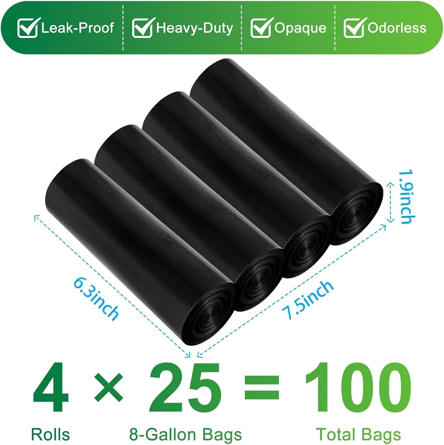 Portable Toilet Bags – 8 Gallon Camping Toilet Bags, Biodegradable Travel Pot…