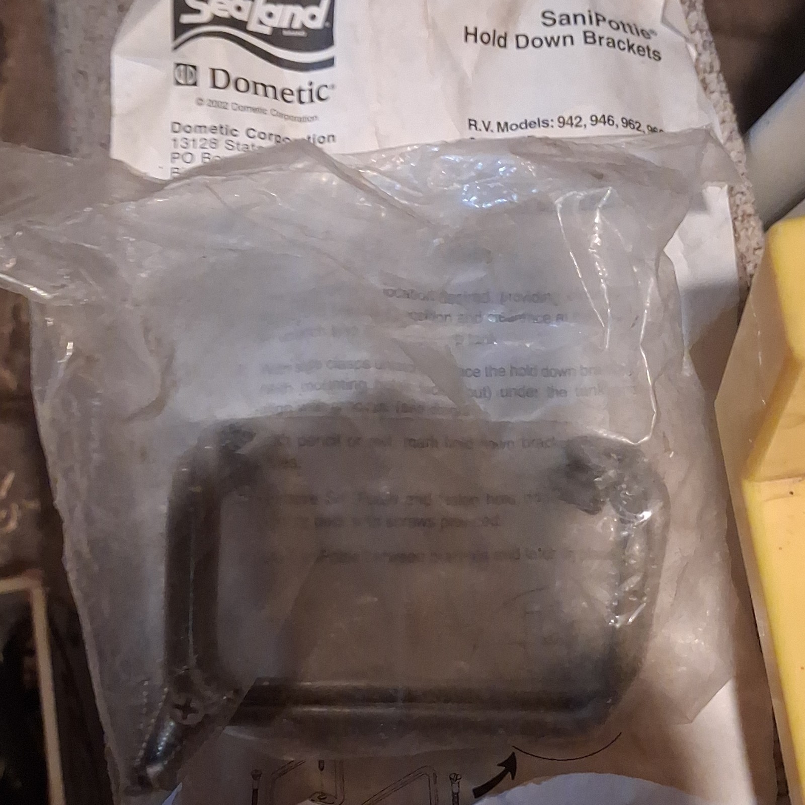 Sealand Dometic SaniPottie Hold Down Brackets