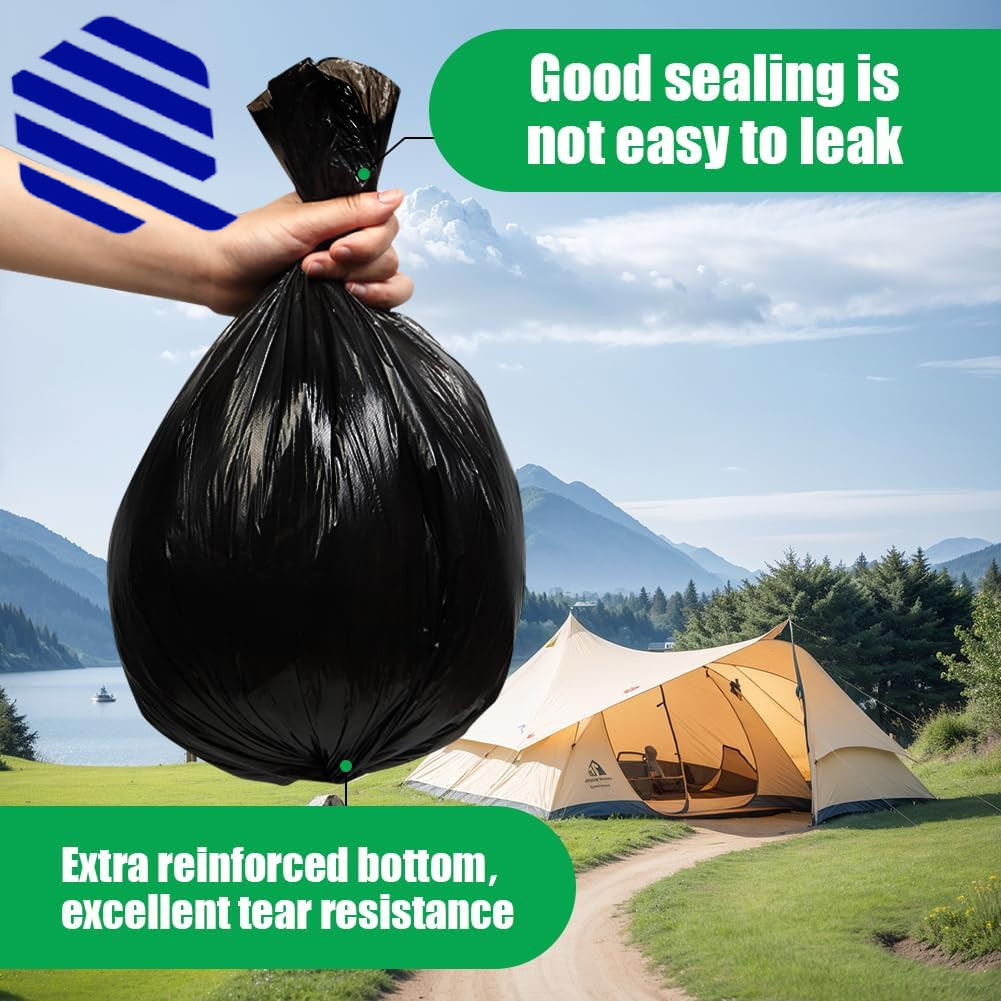 Camping Toilet Bags 120 PCS 6 Roll Portable Toilet Bags Thickened Toilet Waste