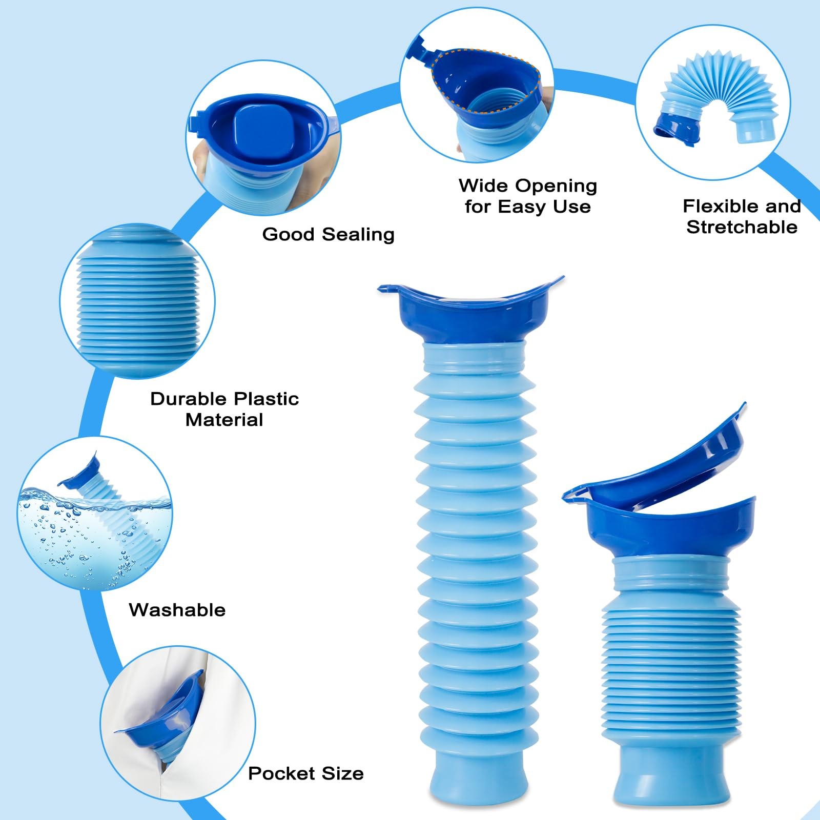 Pee Bottles for Men Portable Urinal for Men Collapsible Urine Bottle 750ML Car