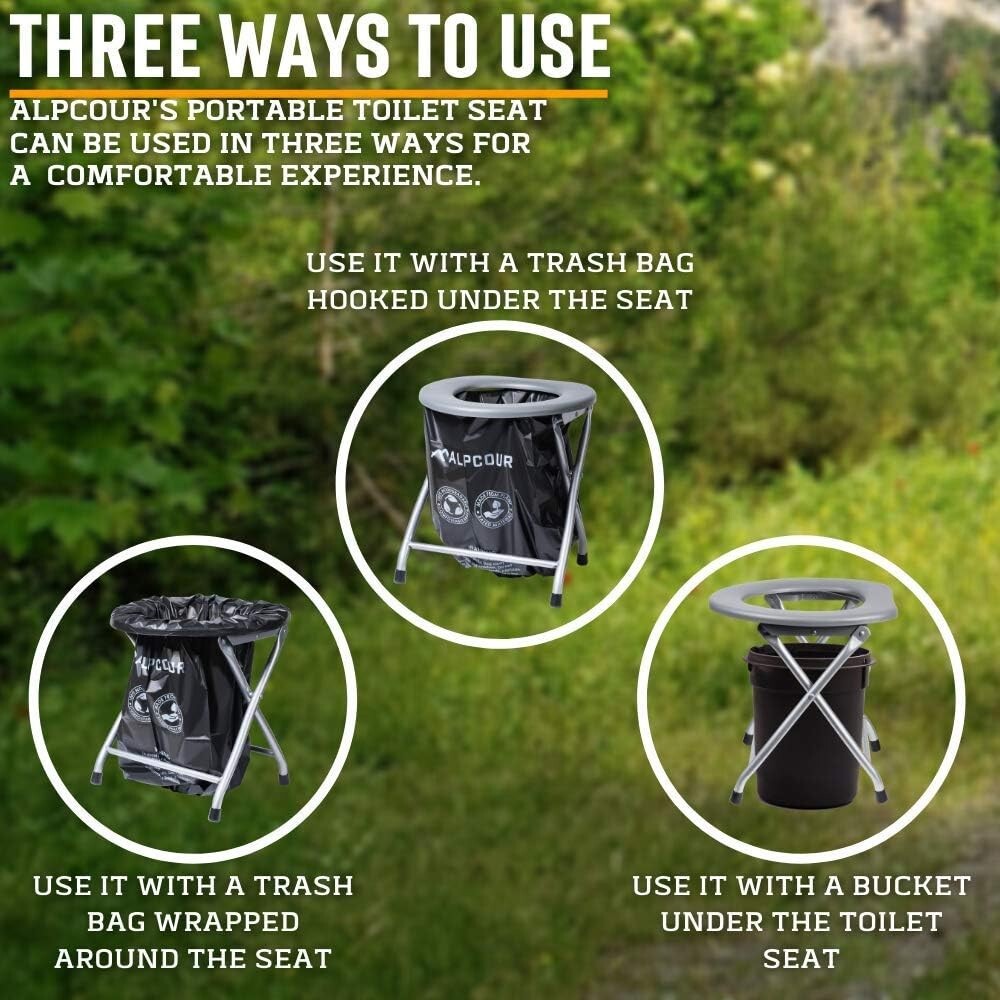 Portable Toilet Seat – Heavy-Duty & Convenient – Ideal for Camping & Emergencies