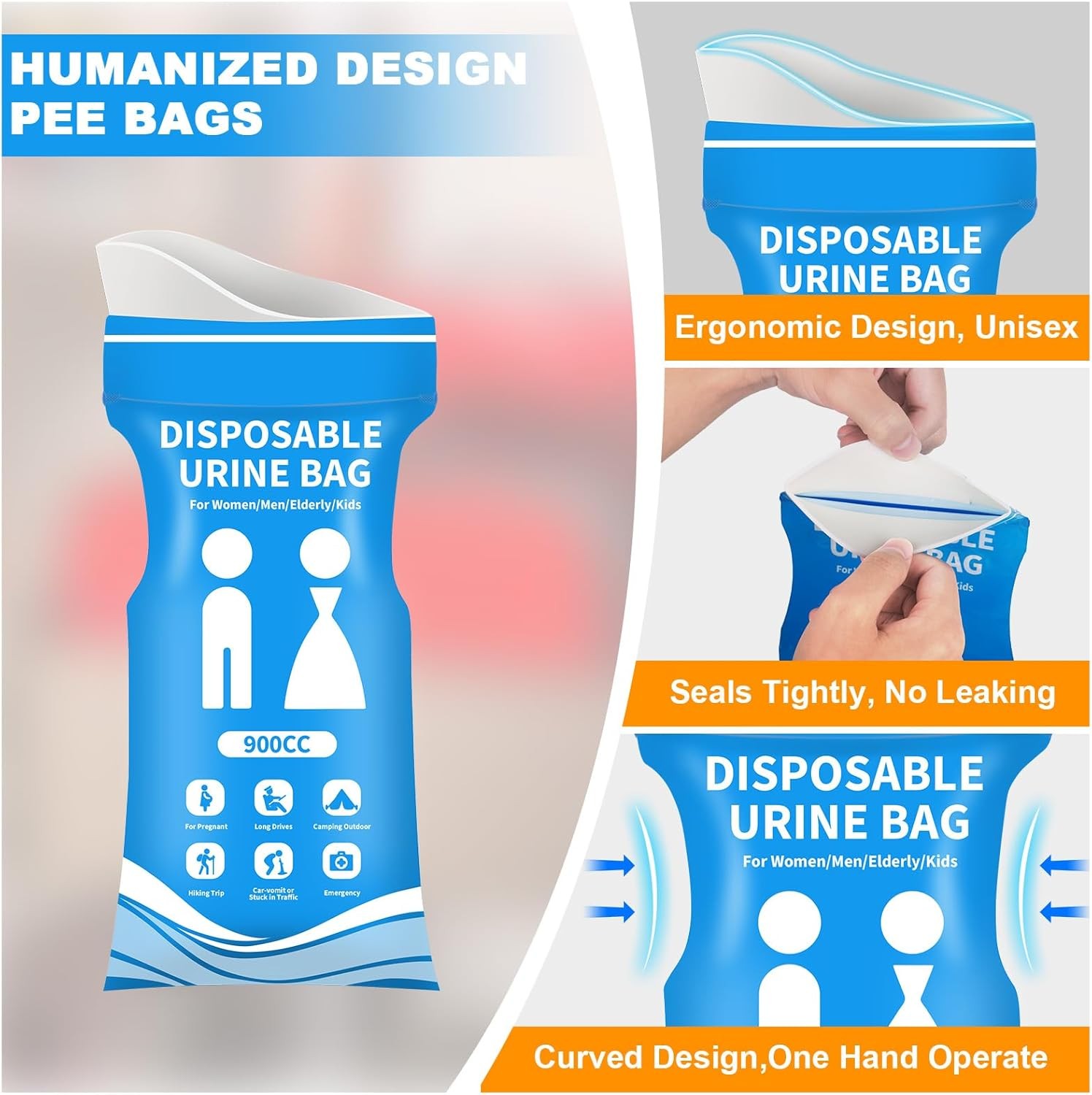 Travel Urine Bags Portable Disposable