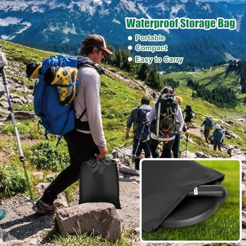 Portable Toilet Seat for 5 Gal Buckets, Camping Toilet Seat with Lid for Black
