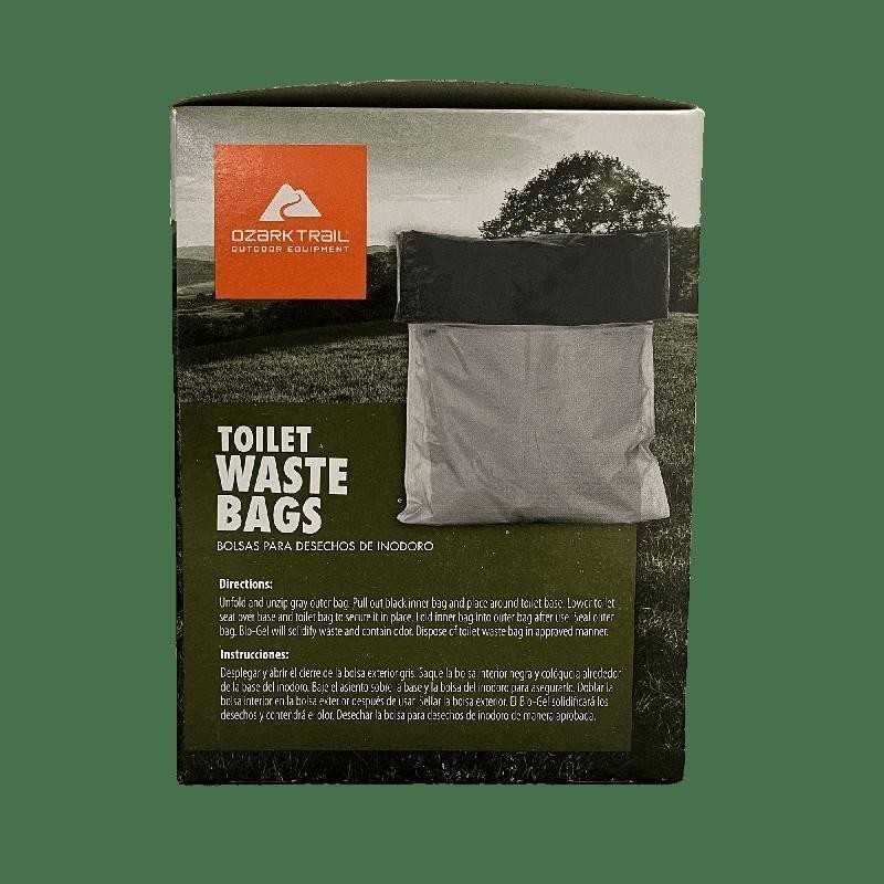 Portable Camping Toilet Waste Bags Leak Proof Bags Double Zip Seal Pack of 6 New