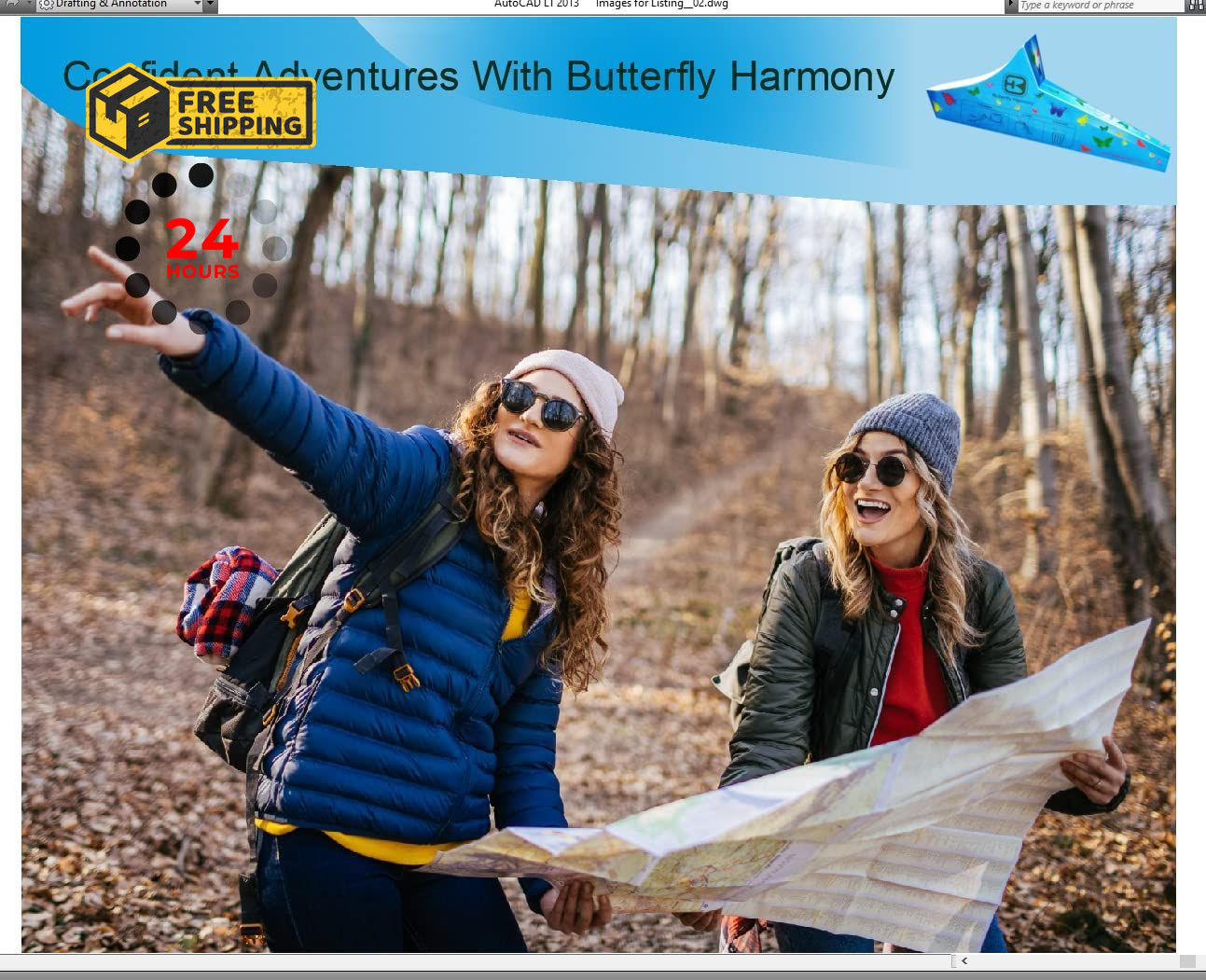 Butterfly Harmony S3 (8 Funnels) Disposable Paper Female 8 Funnels, blue