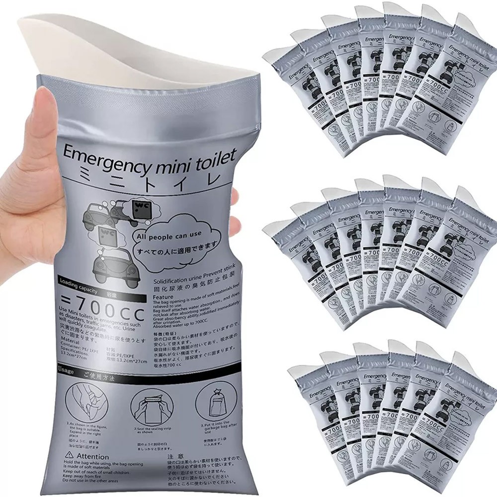 700ml Disposable Urine Pee Bag Car Travel Emergency Toilet Bags Unisex 10-50Pcs