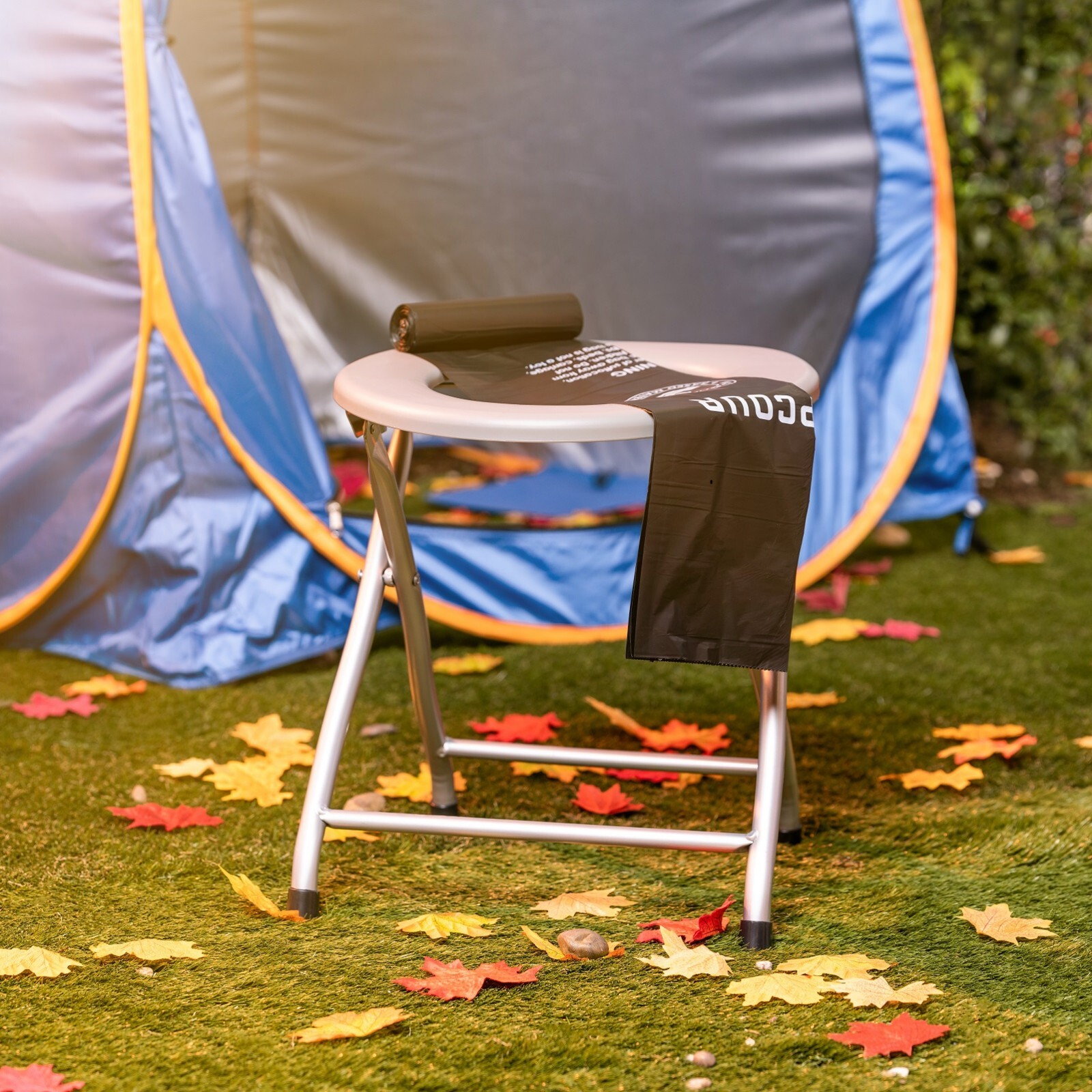 Alpcour Foldable Camping Toilet with Storage Bag – Compact Toilet for RV & Boat