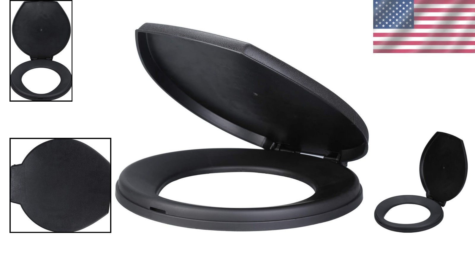 Portable Camping Toilet Seat for 5 Gal Buckets, with Lid Snap-On Emergency To…