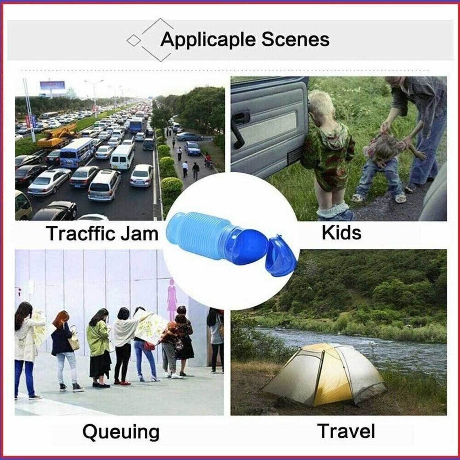 Emergency Portable Urinal Travel Camping Car Toilet Pee Bottle Kit Male Female