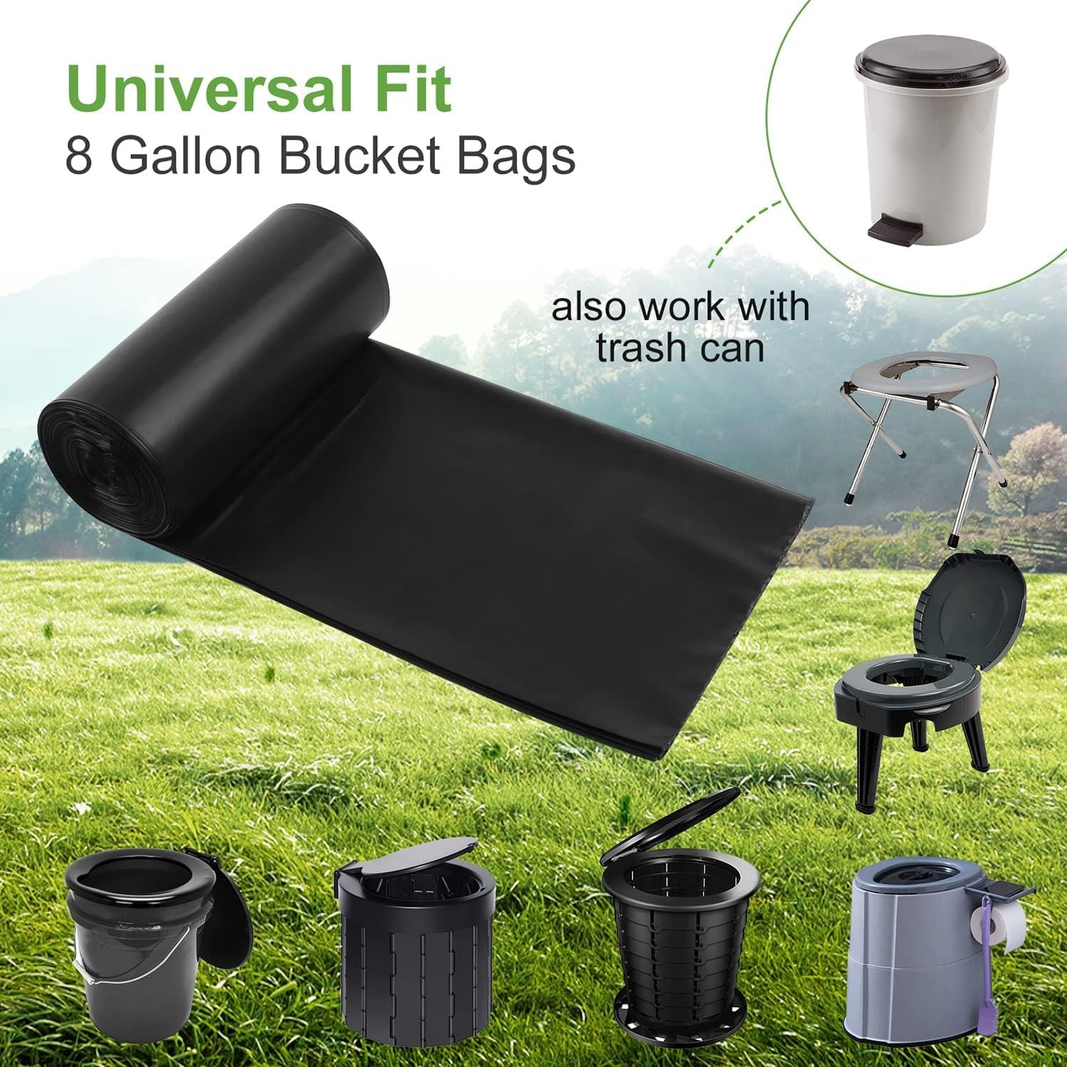 LITFP Portable Toilet Bags 25 PCS 1 Count (Pack of 25), 25