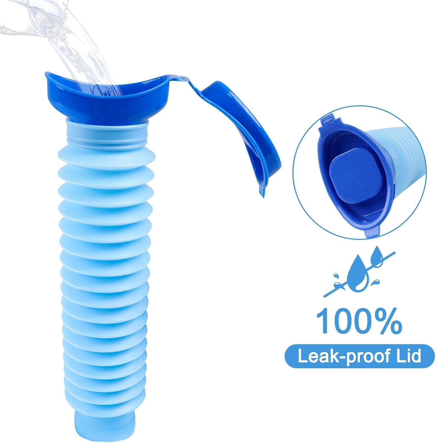 1x Portable Urinal Potty Bottle for Men and Women 750ML for Travel and Camping