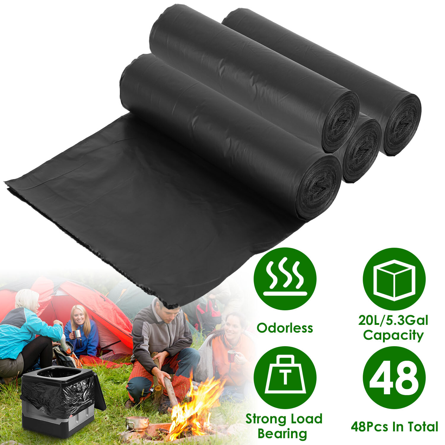 20L/5Gal Portable Toilet For Car Anti-Odor Outdoor Travel Camping Commode Potty