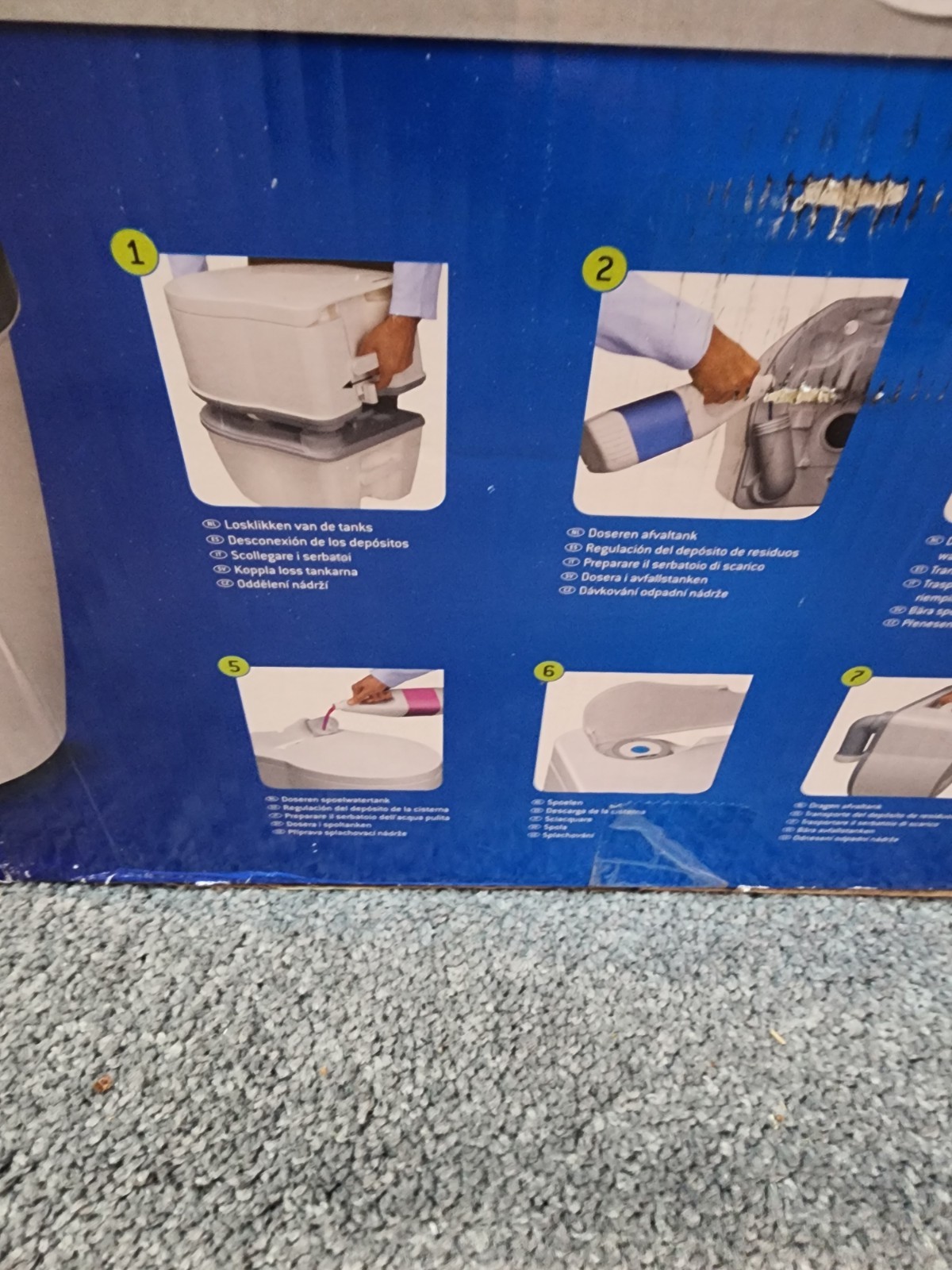 Thetford Porta Potti 565E Curve Portable RV or Boat Toilet