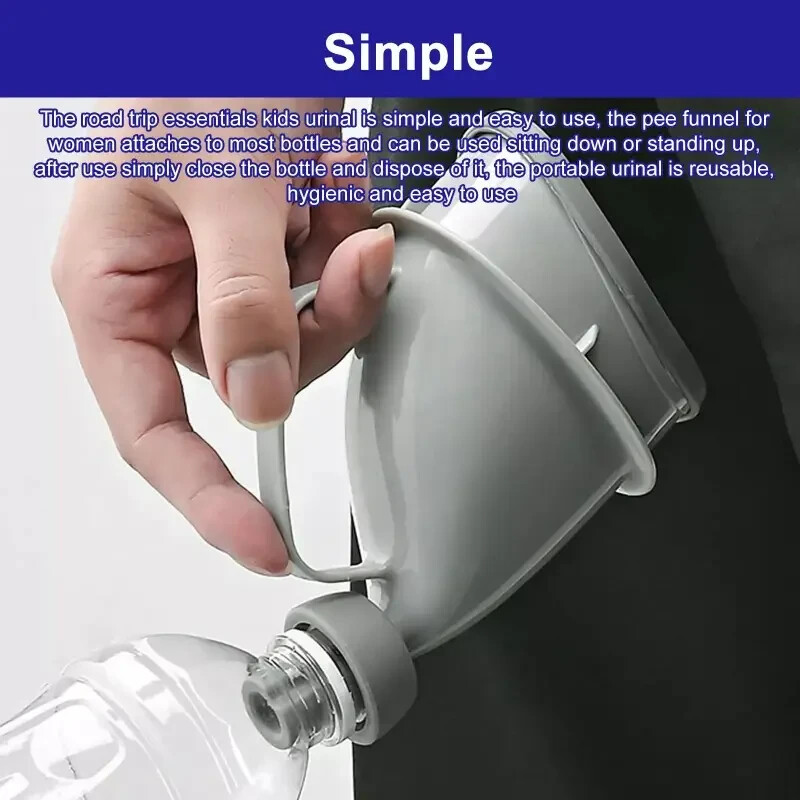 2 Pack Male Female Urination Toilet Urinal Funnel Camping Urine Device Travel