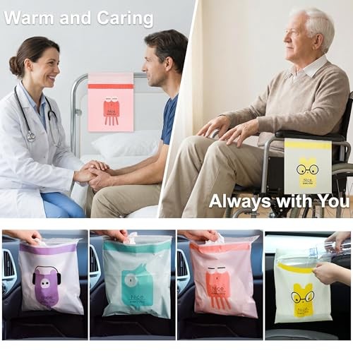 120pcs Car Trash Bag, Stick-on Disposable Trash Bag | Leakproof Vomit Bags
