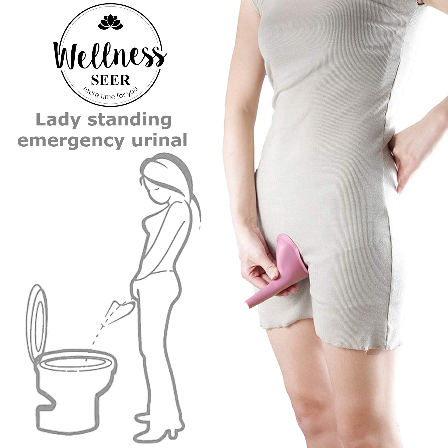 3PCS Reusable Portable Urinal Women Female Travel Camping Travel Toilet
