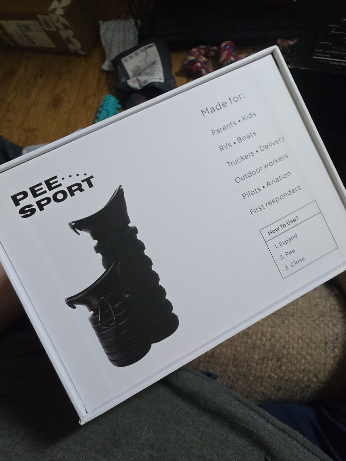 New Pee Sport Pee Bottle Shark Tank 34floz 1 Liter Expandable Leakproof