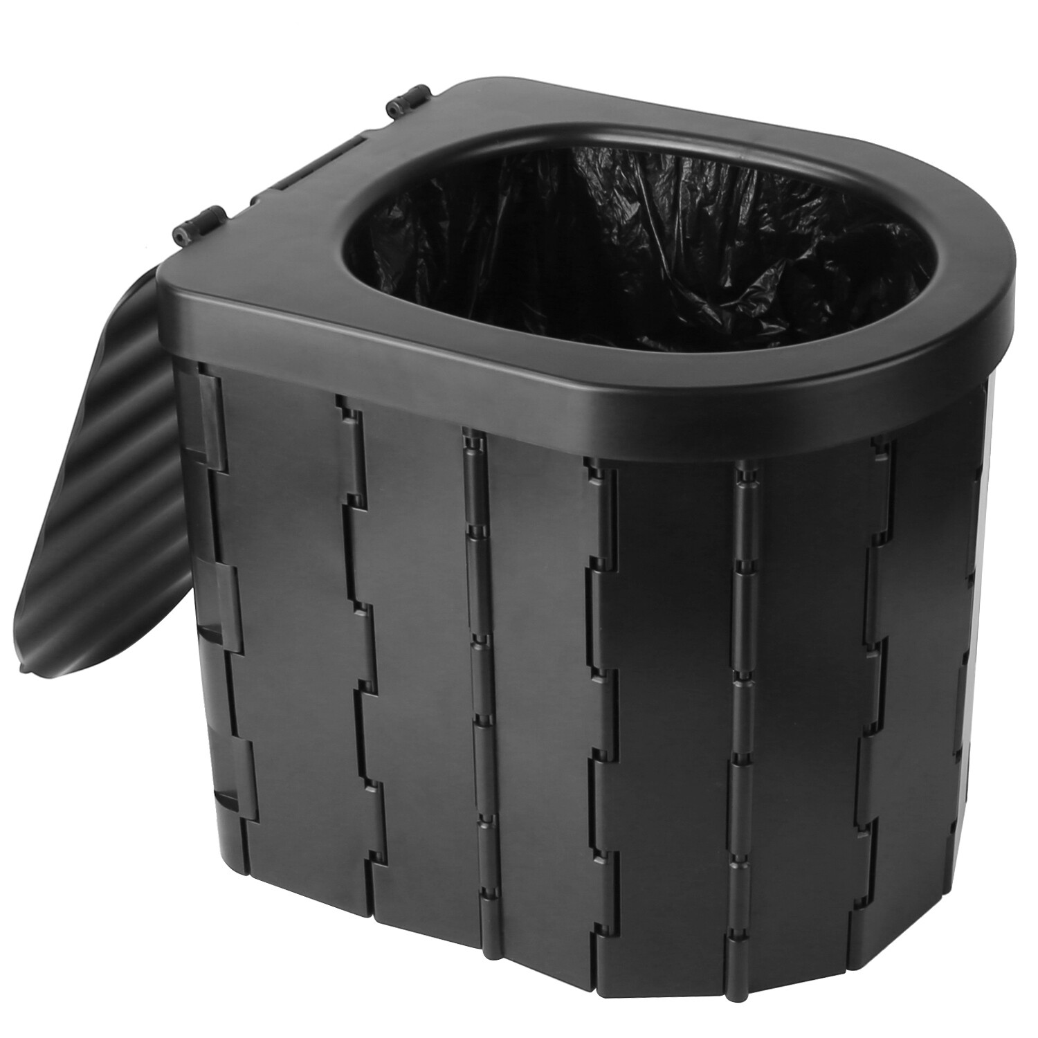 Portable Folding Toilet Potty Seat for Travel Camping Car Emergency Kit with Lid