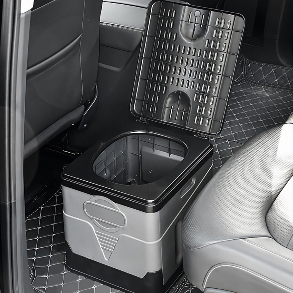 Portable Folding Camping Toilet with Lid Travel RV Car Outdoor Toilet