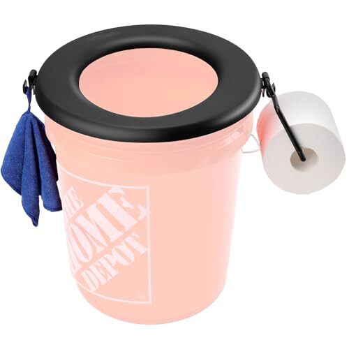 5 Gallon Bucket Toilet Seat w/ Lid Travel Outdoor Camping Hiking Snap On