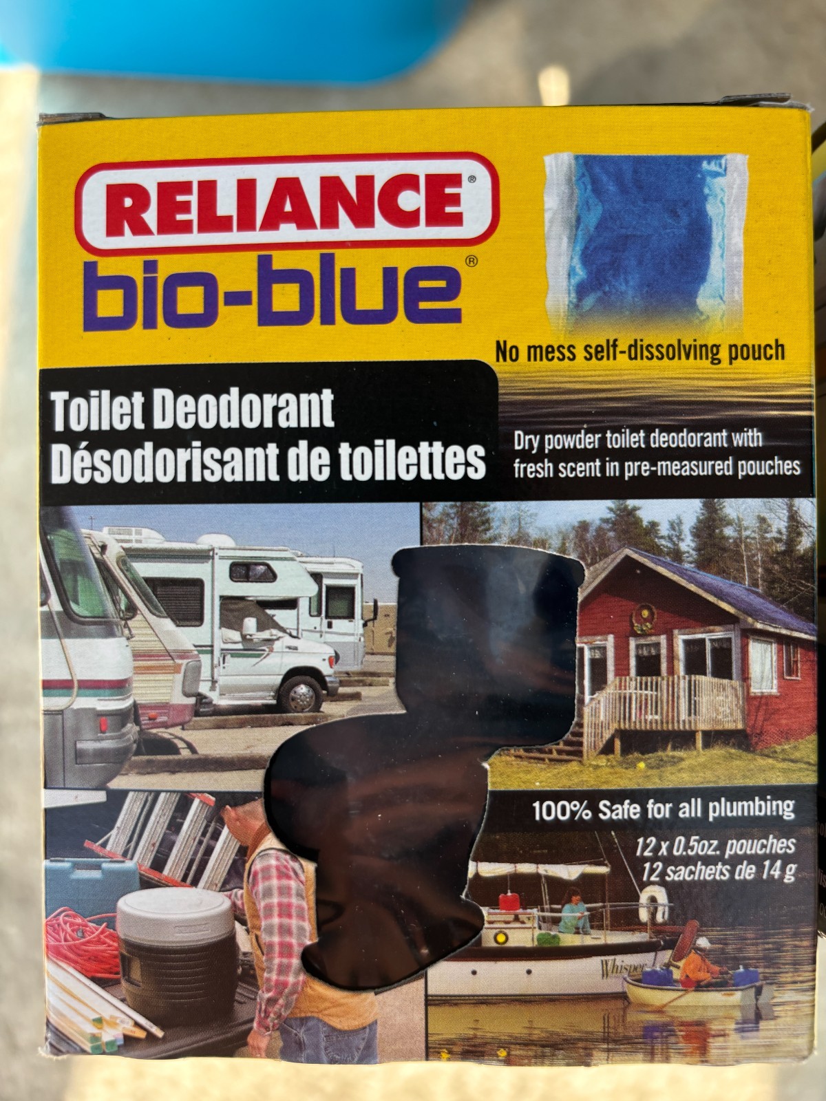 Reliance Hassock2.0 Portable Toilet w/ 72 Large Toilet Bags+144 Toilet Deodorant