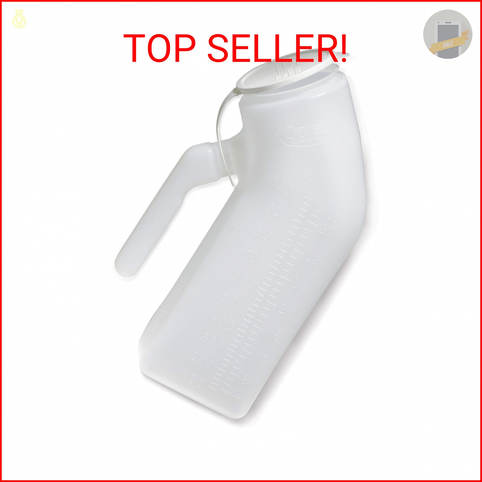 Carex Portable Urinal For Men – Male Urinal and Travel John – Plastic Urinal