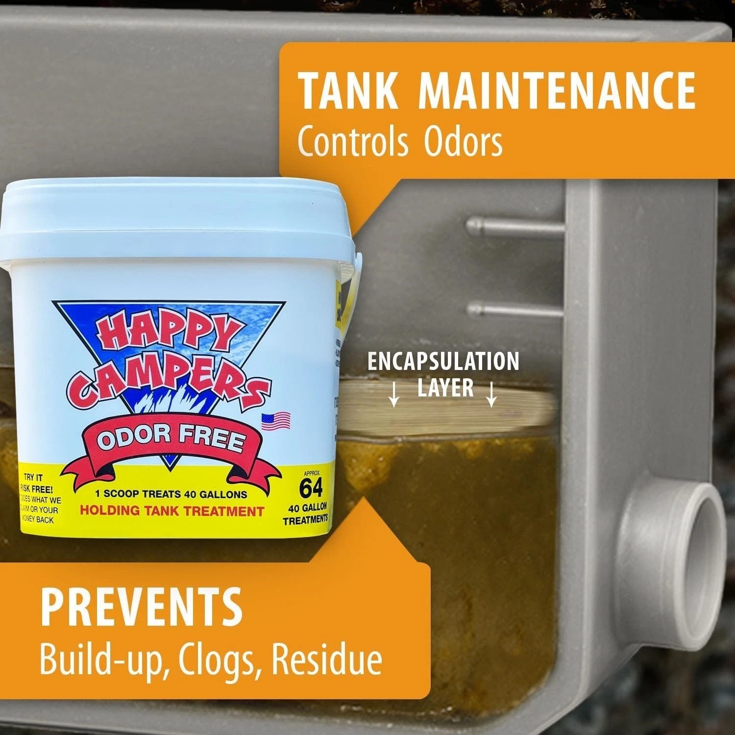 RV Toilet Treatment – Powerful Odor Control, Long-Lasting RV Tank Treatment -…