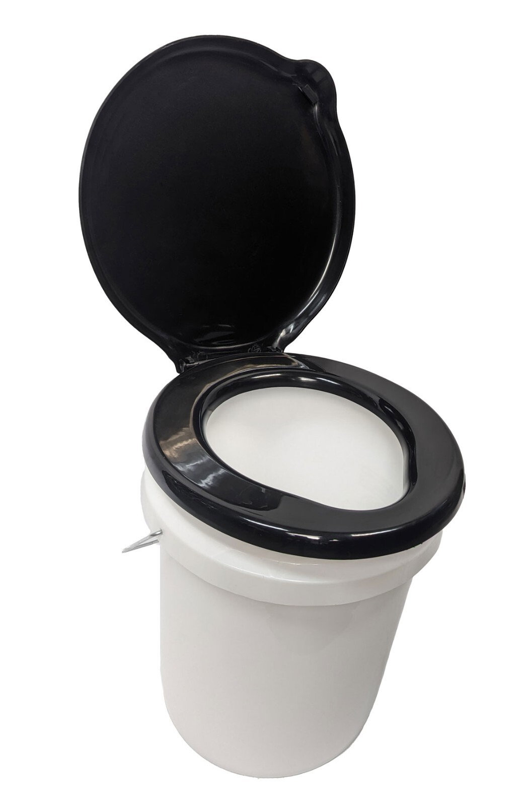 Portable Toilet Seat for 5 Gal Buckets with Lid Black Plastic Camping Outdoors